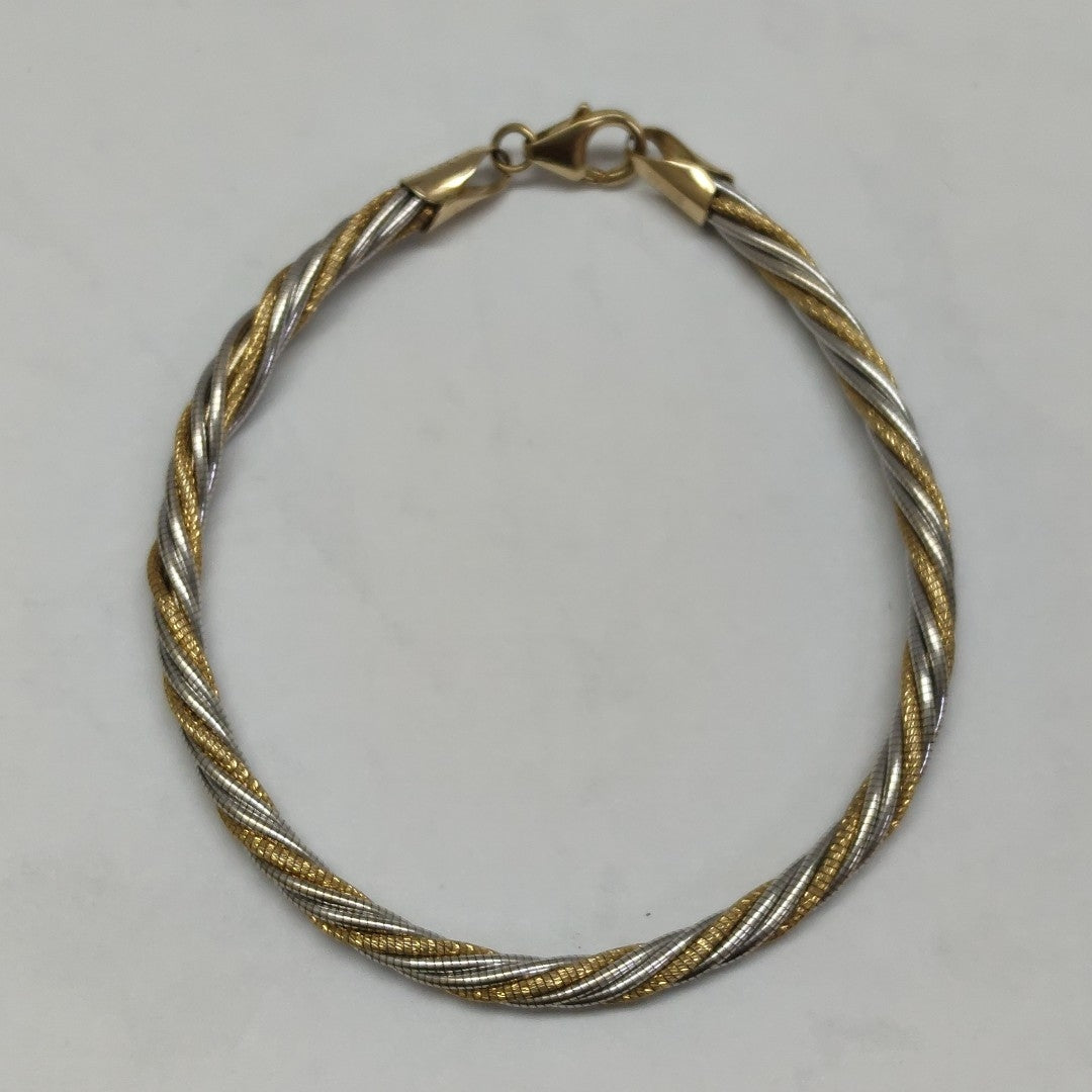 PULSERA ORO COMBINADO 14 K 9.1 GRMS (SEMINUEVO)