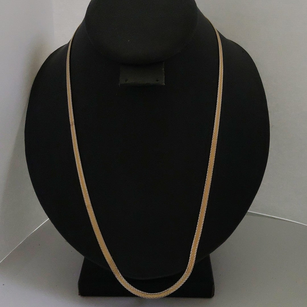 CADENA ORO COMBINADO 14 K 7.7 GRMS (SEMINUEVO)