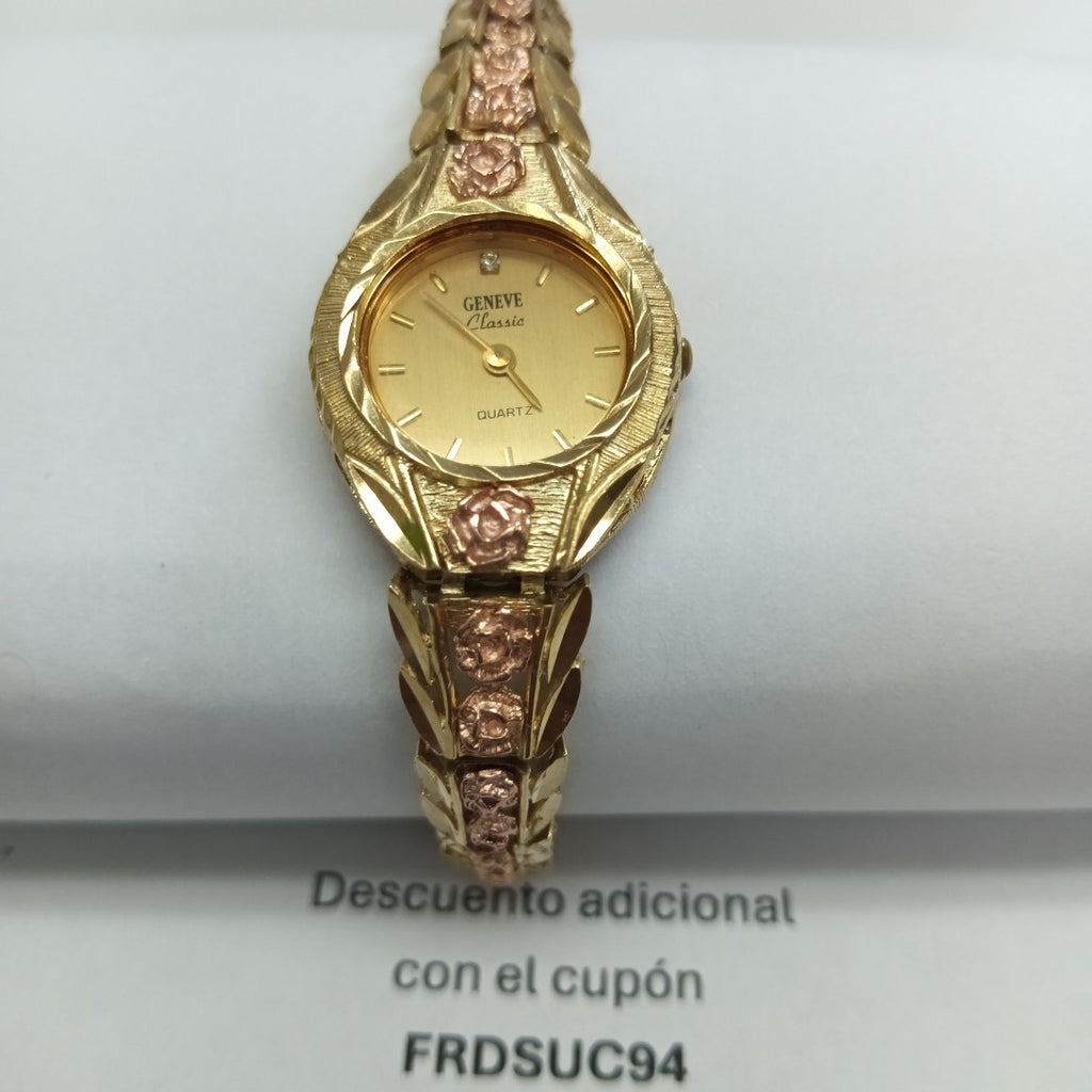 RELOJ CAJA ACERO PULSO ORO ORO 14 K 25.7 GRMS (SEMINUEVO)