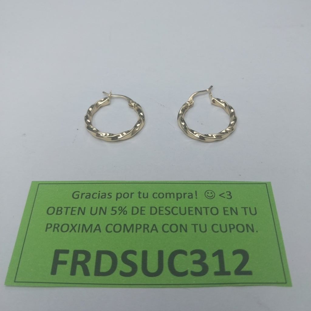 ARRACADAS PAR ORO 14 K 1.4 GRMS (SEMINUEVO)