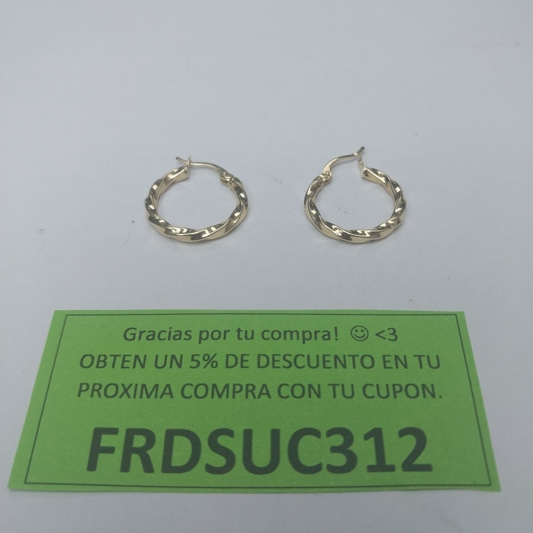 ARRACADAS PAR ORO 14 K 1.4 GRMS (SEMINUEVO)