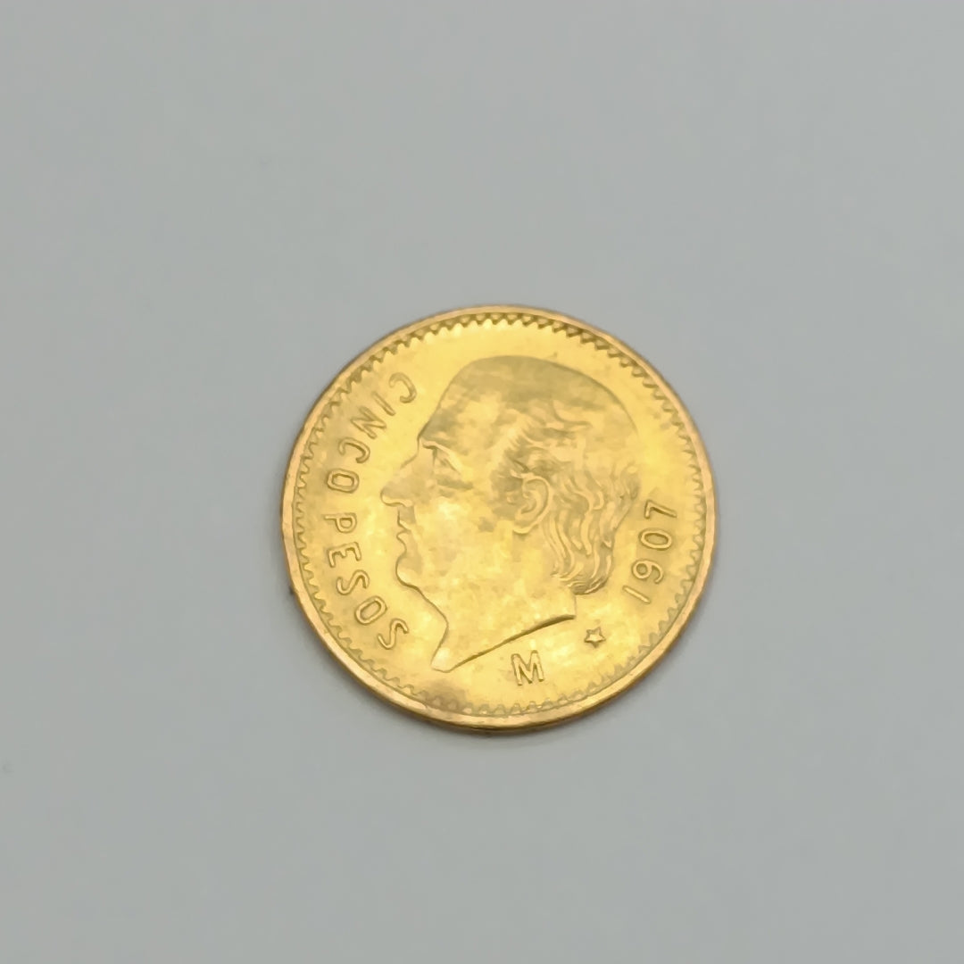 K1 4.1 GRMS 21 K IDENTIFICACIÓN MONEDA NOMINATIVA MONEDAS PESOS 5 PESOS (SEMINUEVO)