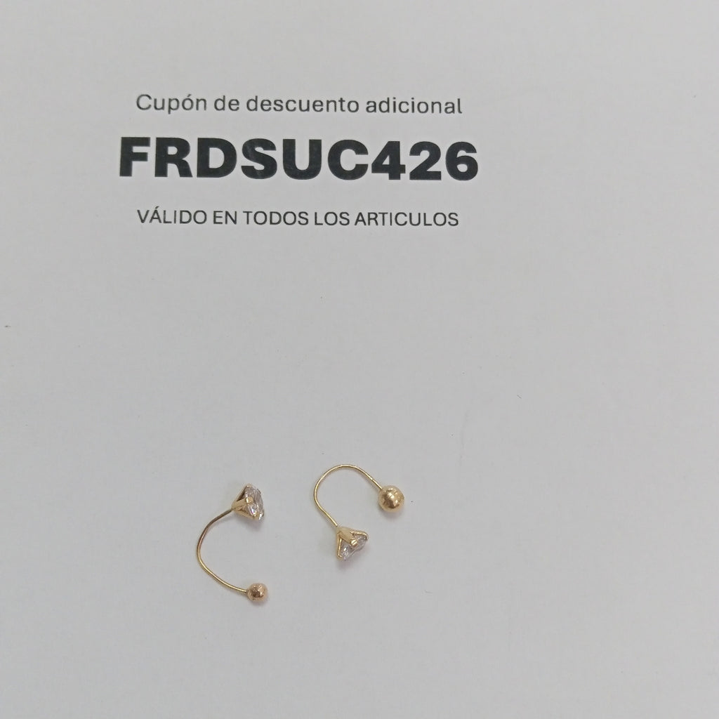 ARETES PAR ORO 10 K 0.6 GRMS (SEMINUEVO)