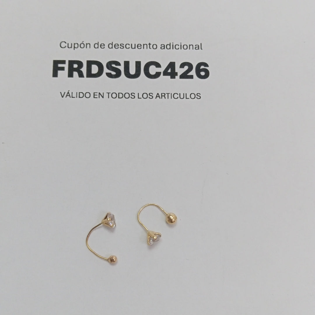 ARETES PAR ORO 10 K 0.6 GRMS (SEMINUEVO)