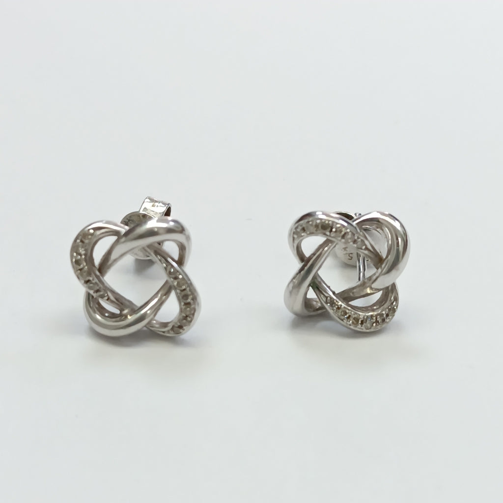 ARETES PAR ORO,ORO BLANCO 14 K 2,60 GRMS (SEMINUEVO)