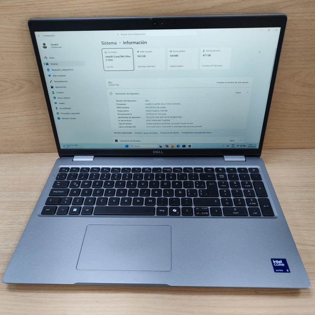 LAPTOP DELL LATITUDE 5550 (2024) 512 GB SSD 16 GB RAM (SEMINUEVO)