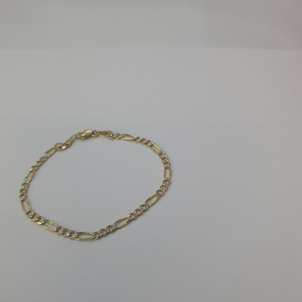 PULSERAS 3X1 DIAMANTADA ORO 14K 18 CM 3 GR (NUEVO)