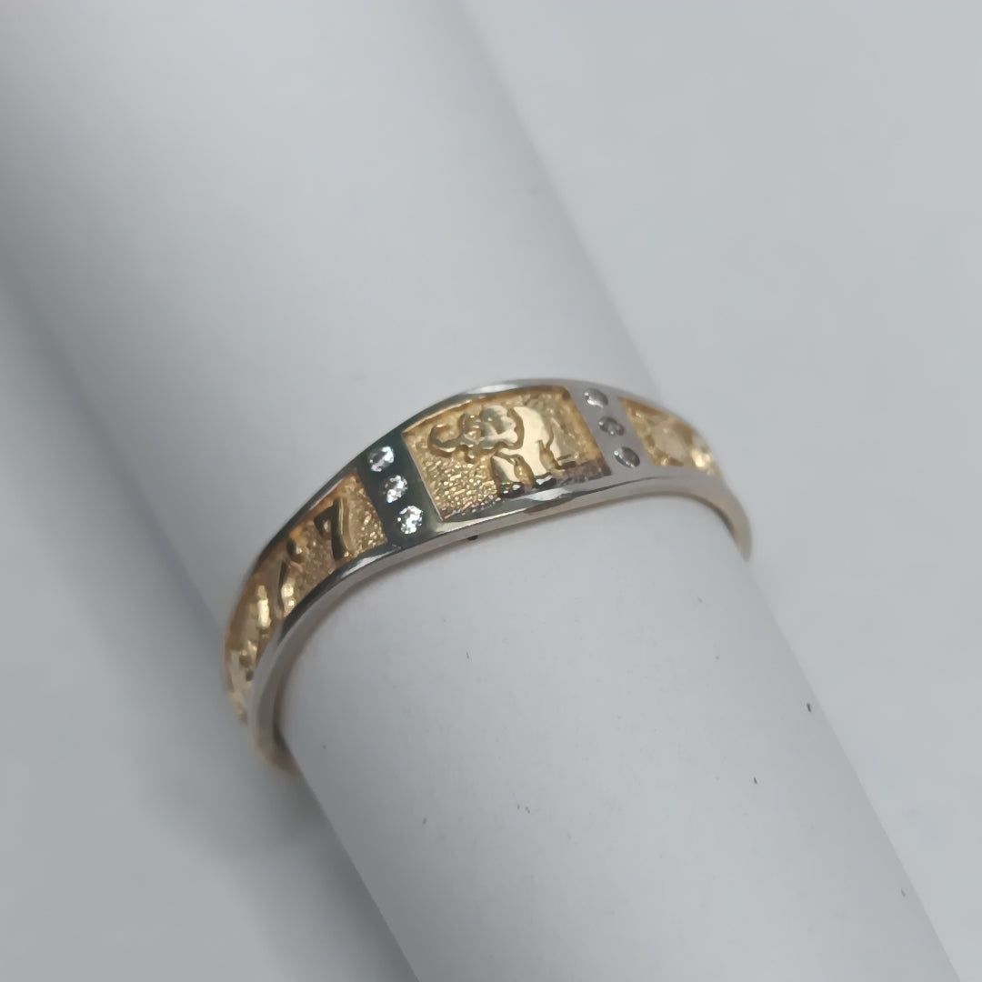 ARGOLLA DE LA SUERTE ORO 14 K 1.8 GRMS (SEMINUEVO)