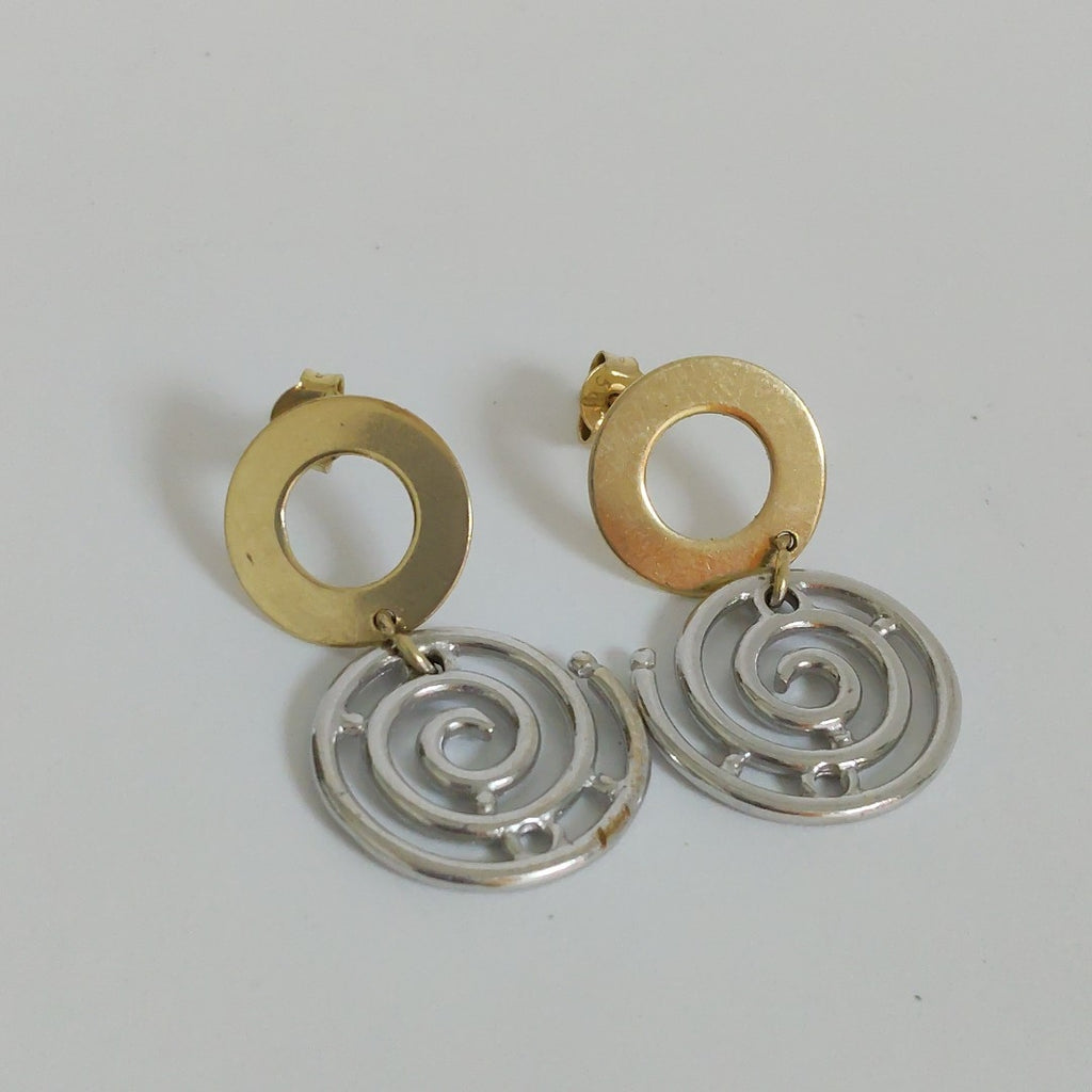 BROQUELES PAR ORO, ORO COMBINADO 14 K 6 GRMS (SEMINUEVO)