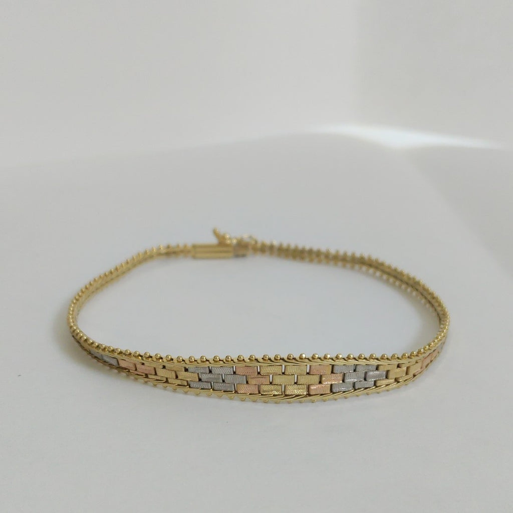 PULSERA ORO COMBINADO 14 K 6.6 GRMS (SEMINUEVO)