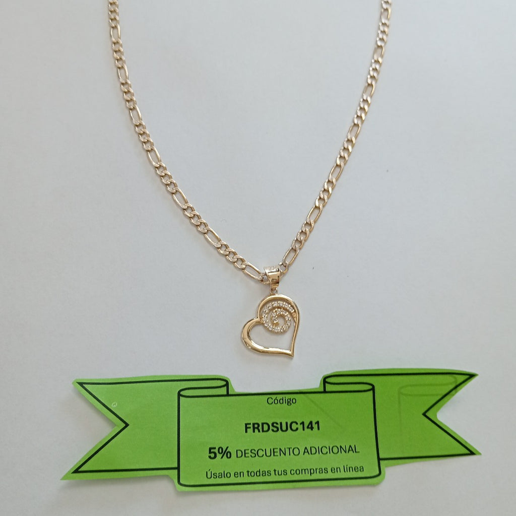 CADENA, MEDALLA RELIGIOSA ORO 10 K 5 GRMS (SEMINUEVO)