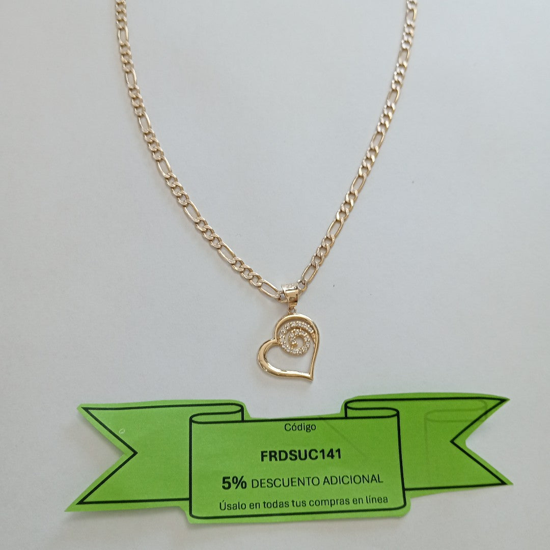 CADENA, MEDALLA RELIGIOSA ORO 10 K 5 GRMS (SEMINUEVO)
