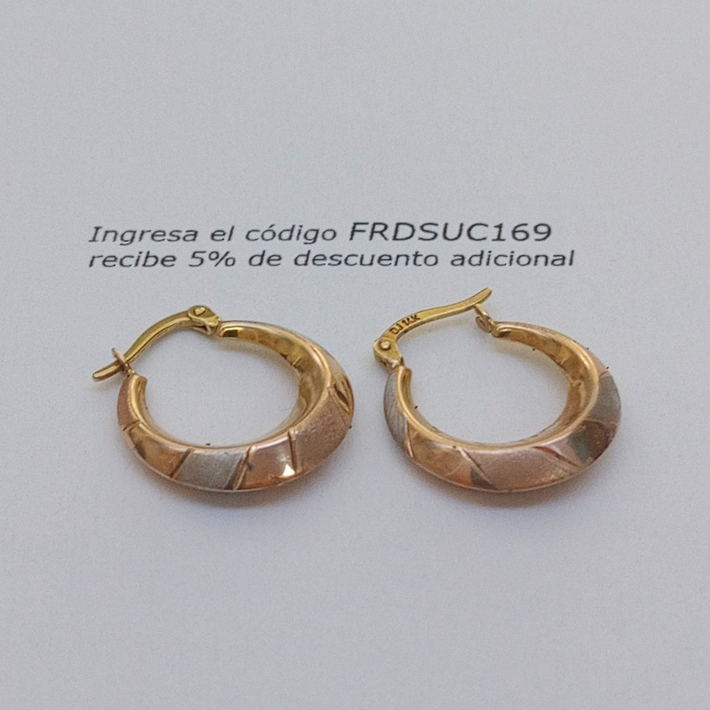 ARRACADAS PAR ORO 14 K 1.8 GRMS (SEMINUEVO)