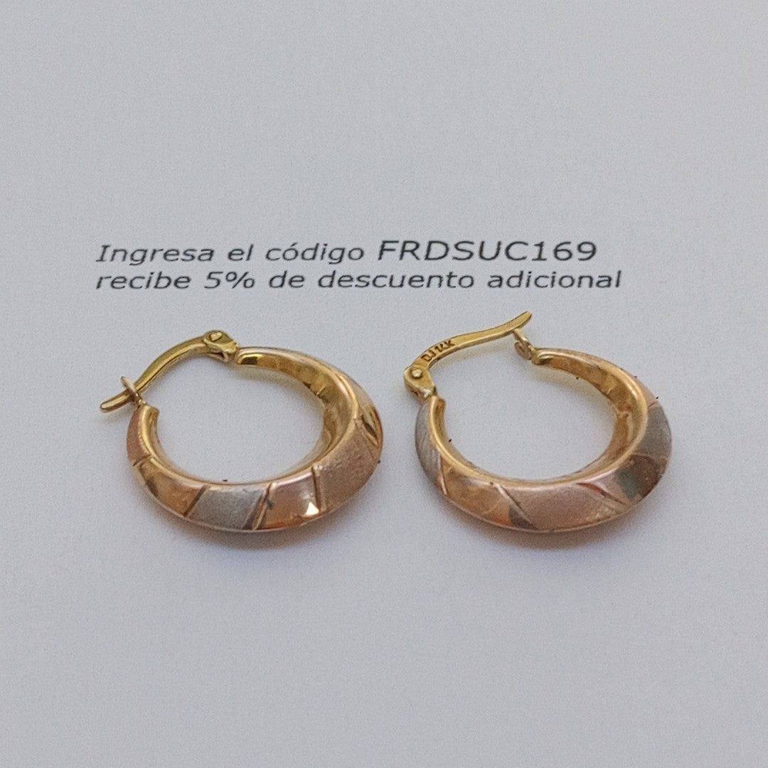 ARRACADAS PAR ORO 14 K 1.8 GRMS (SEMINUEVO)