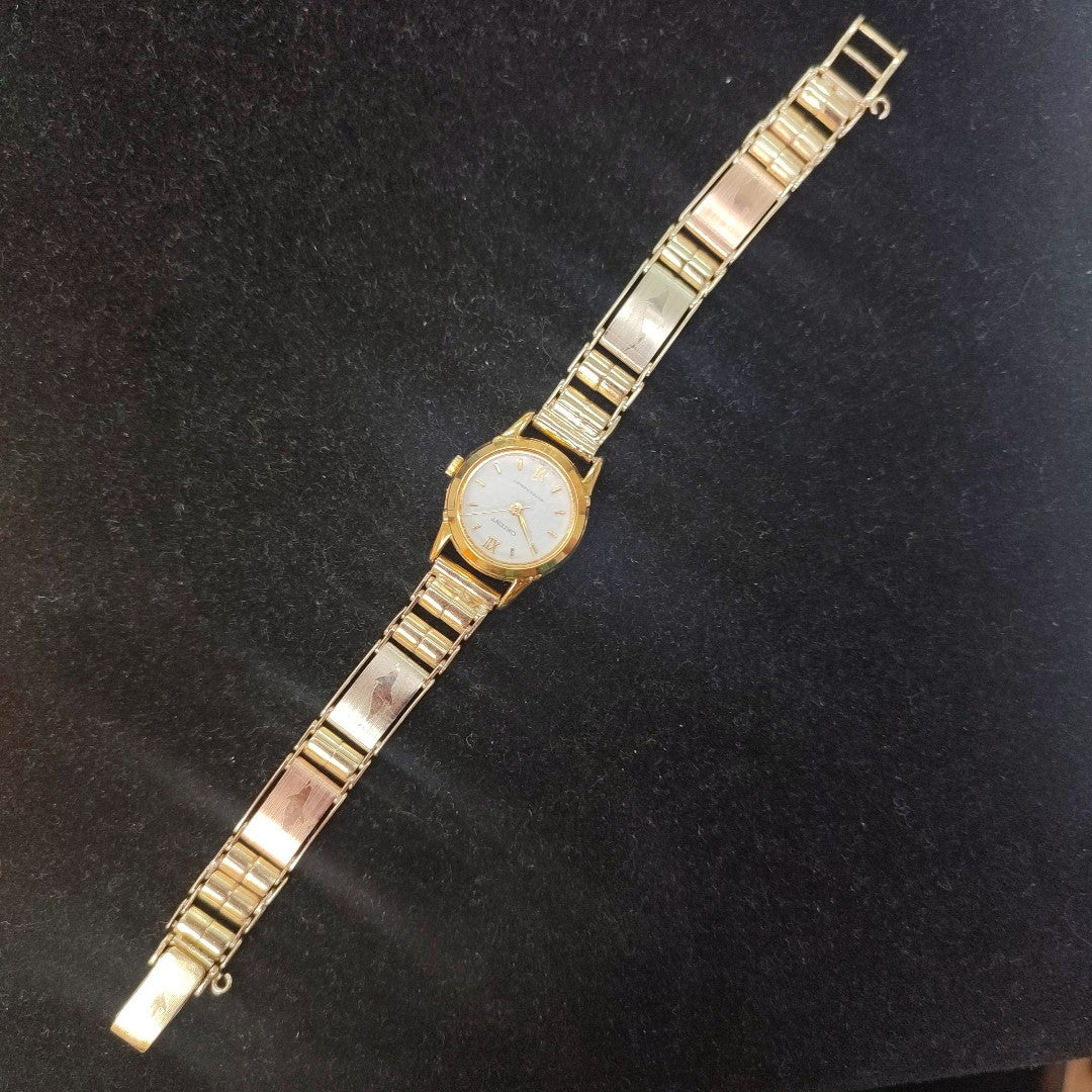RELOJ CAJA ACERO PULSO ORO ORO 10 K 19.8 GRMS (SEMINUEVO)
