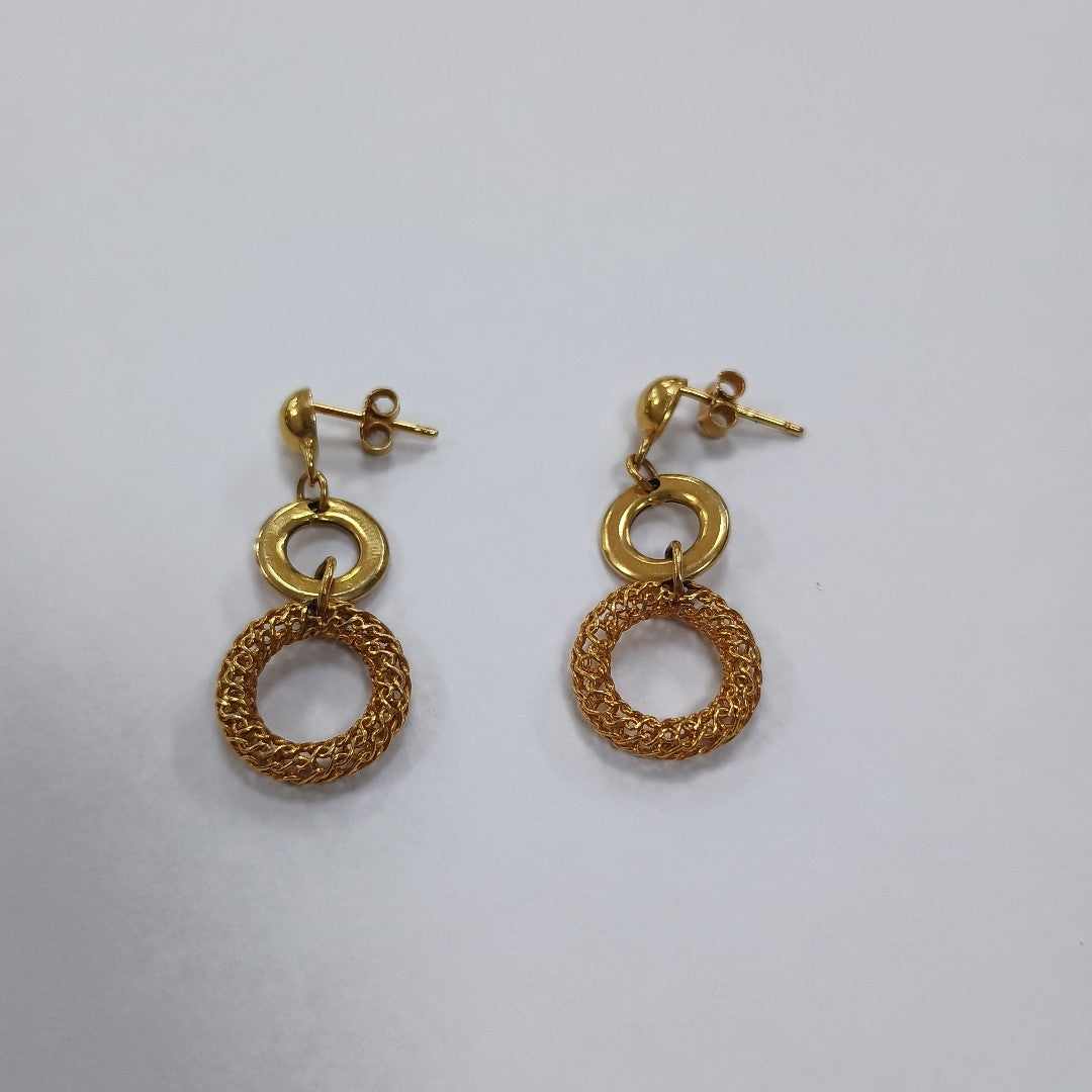 ARETES PAR ORO 14 K 3 GRMS (SEMINUEVO)