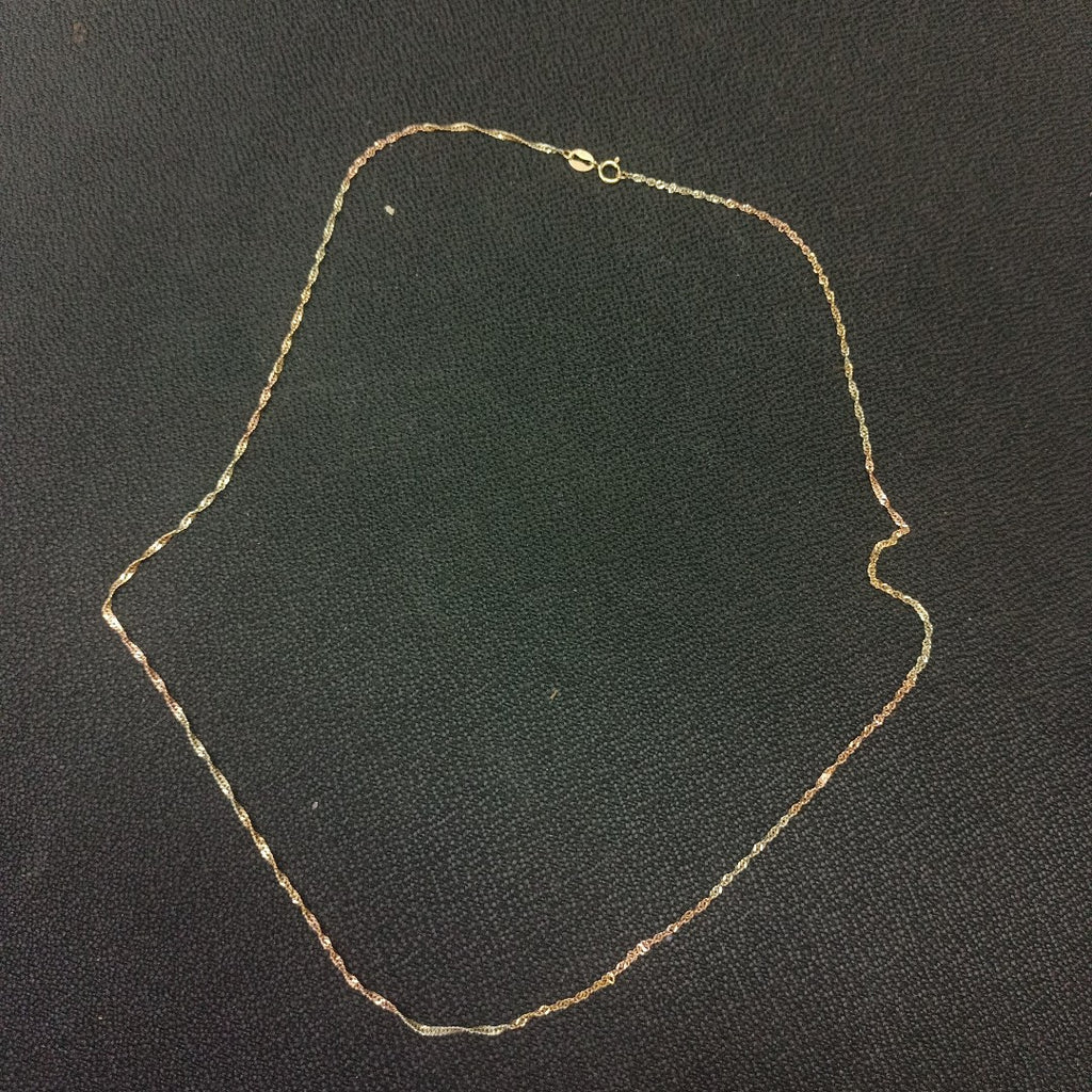 CADENA ORO COMBINADO 10 K 1,60 GRMS (SEMINUEVO)
