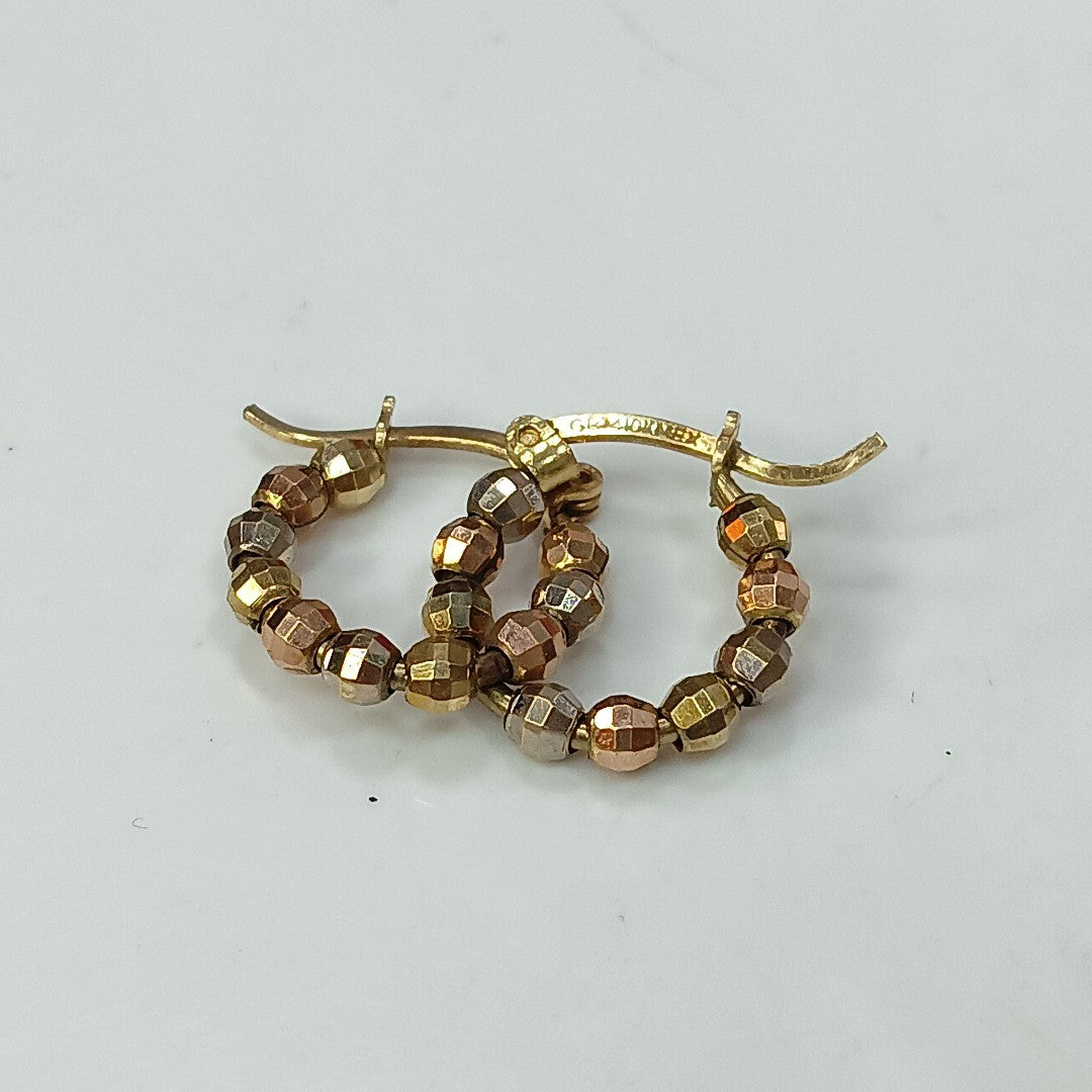 ARRACADAS PAR ORO, ORO COMBINADO 10 K 1.9 GRMS (SEMINUEVO)