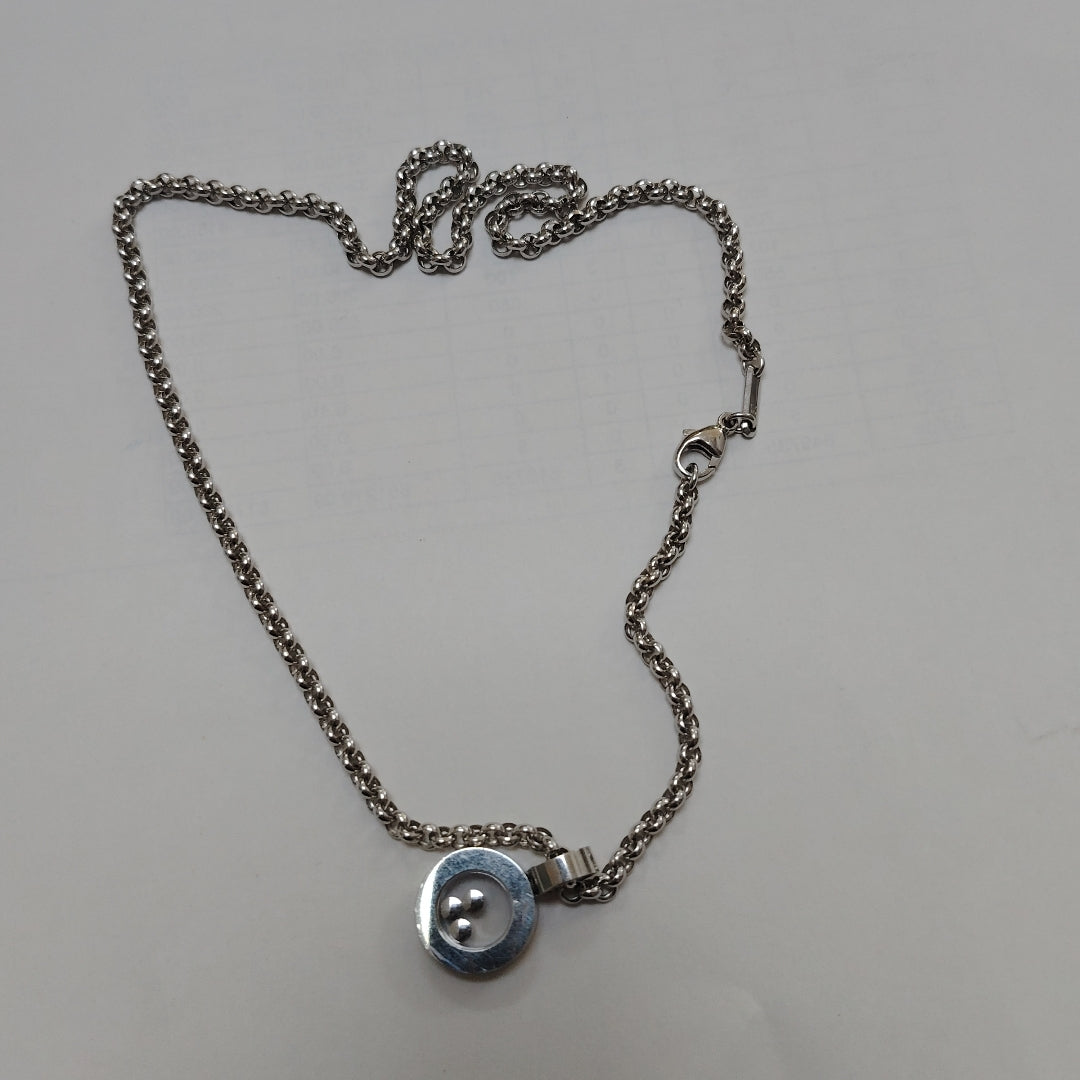 CADENA, DIJE ORO BLANCO 18 K 23.5 GRMS (SEMINUEVO)