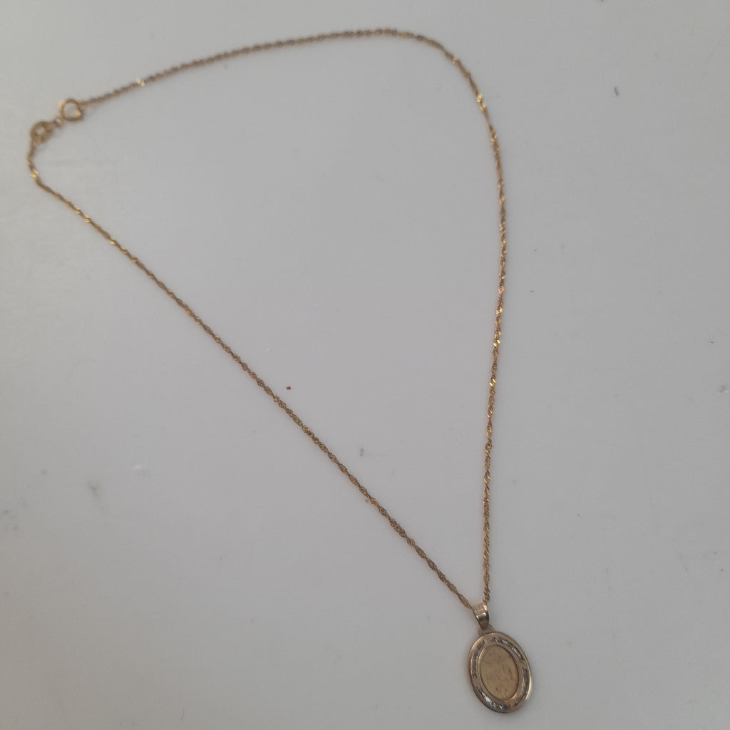 CADENA, MEDALLA RELIGIOSA ORO 10 K 1.7 GRMS (SEMINUEVO)