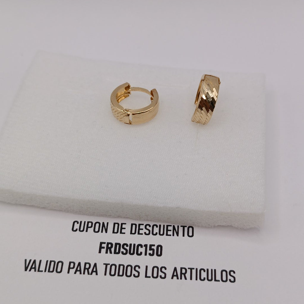 ARETES PAR ORO 14 K 2,10 GRMS (SEMINUEVO)