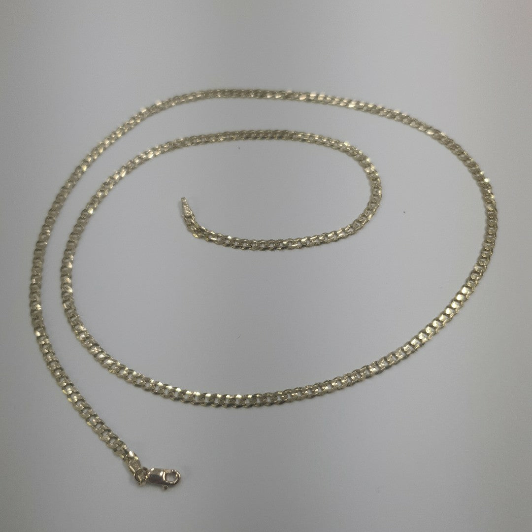 CADENAS TEJIDO BARBADA ORO 10K 60 CM 8.9 GR (NUEVO)