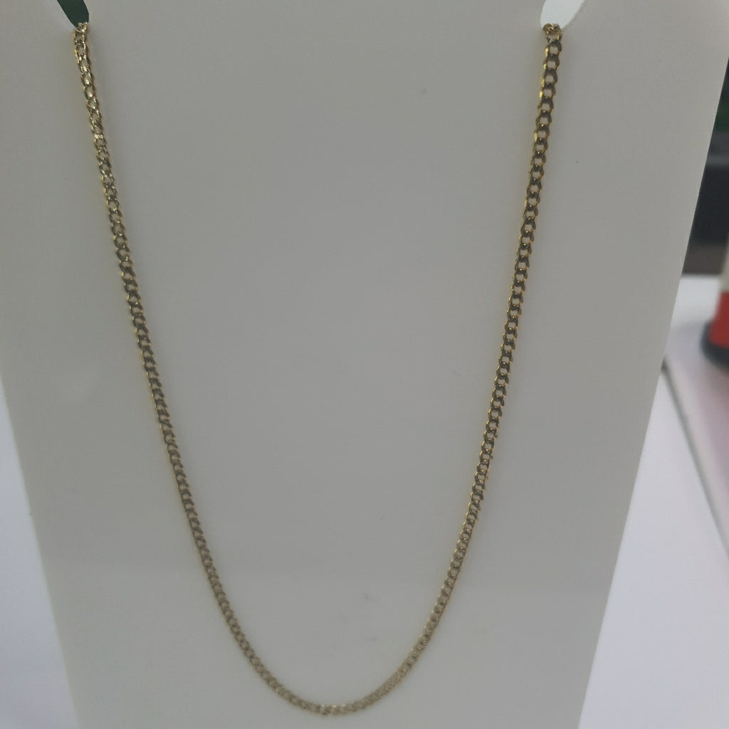 CADENAS BARBADA DIAMANTADA ORO 14K 60 CM 6.2 GR (NUEVO)