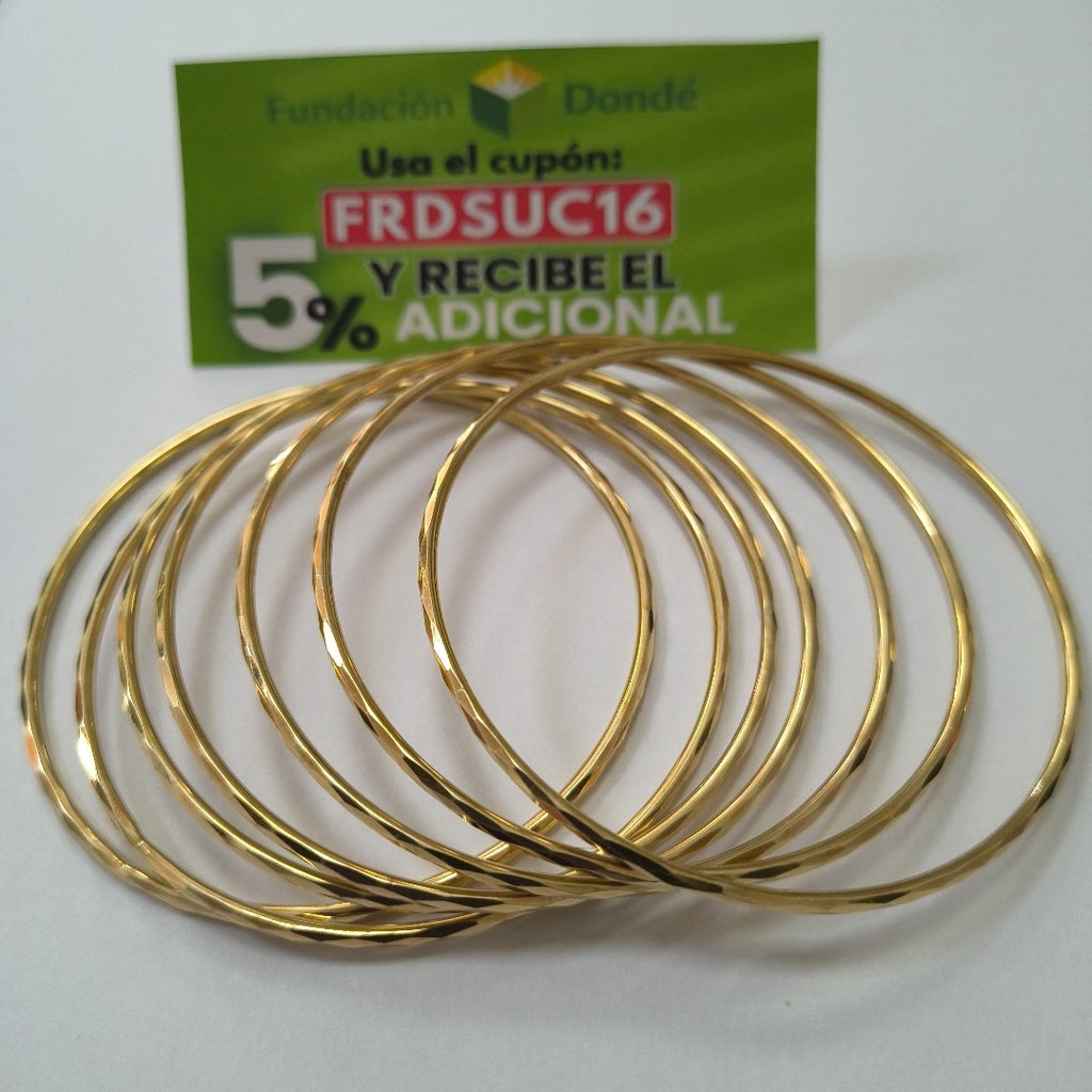 SEMANARIO DE PULSERAS ORO 14 K 27.9 GRMS (SEMINUEVO)