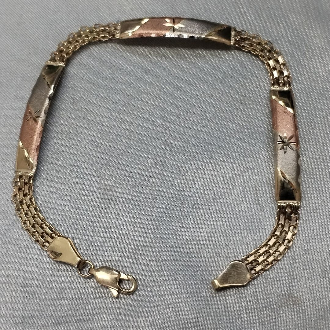 PULSERA ORO, ORO COMBINADO 10 K 4.2 GRMS (SEMINUEVO)