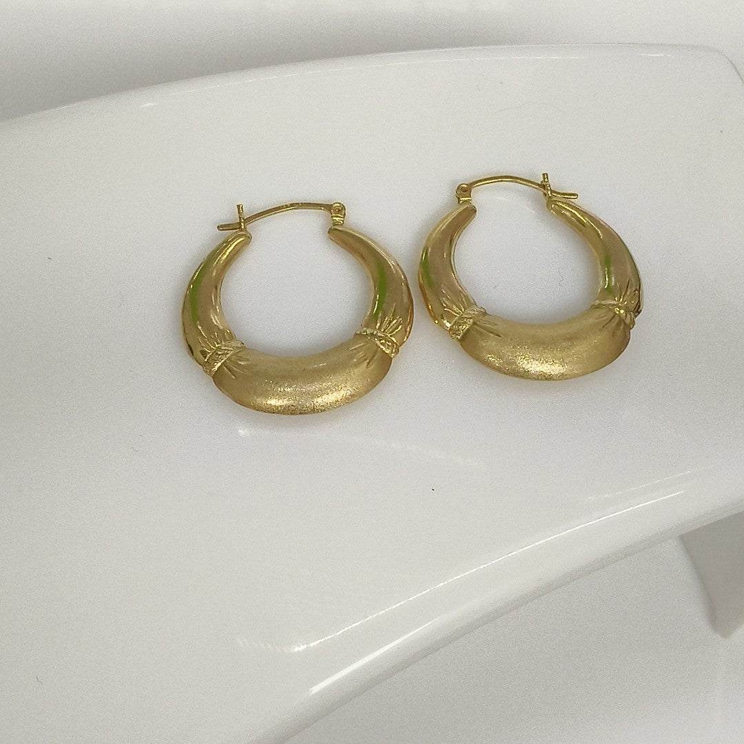 ARRACADAS PAR ORO 14 K 3,80 GRMS (SEMINUEVO)