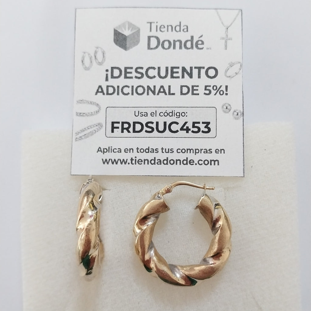 ARRACADAS PAR ORO 14 K 4.9 GRMS (SEMINUEVO)