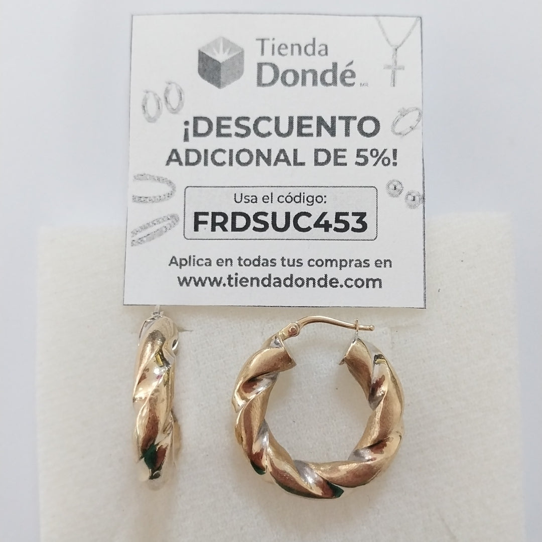 ARRACADAS PAR ORO 14 K 4.9 GRMS (SEMINUEVO)