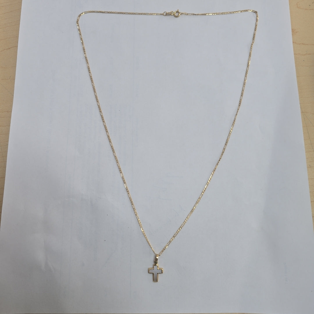 CADENA, CRUZ ORO 14 K 2.7 GRMS (SEMINUEVO)