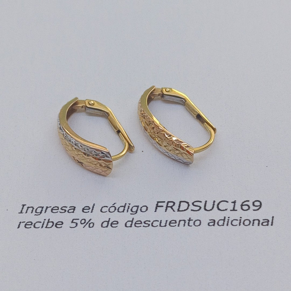 ARETES PAR ORO 14 K 1,50 GRMS (SEMINUEVO)