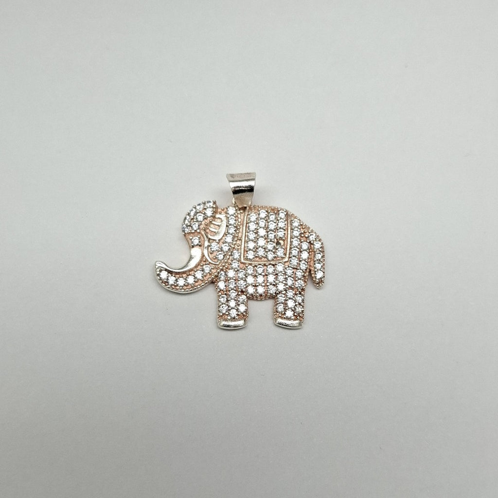 DIJE ELEFANTE C/CIRCONIAS PLATA .925 5.4 GR (NUEVO)