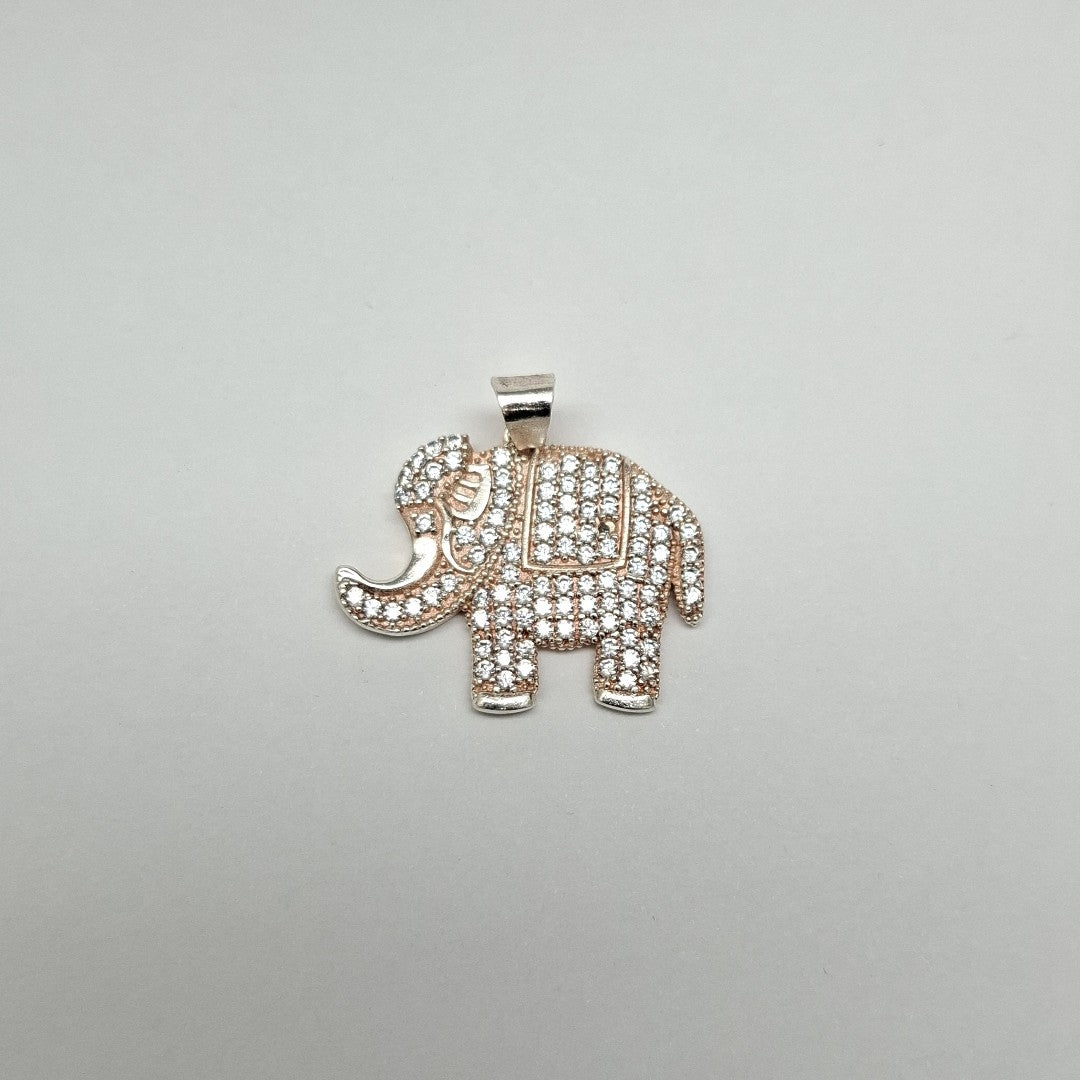 DIJE ELEFANTE C/CIRCONIAS PLATA .925 5.4 GR (NUEVO)