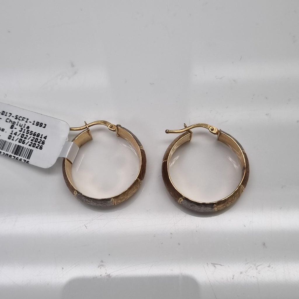 ARRACADAS PAR ORO, ORO COMBINADO 14 K 3 GRMS (SEMINUEVO)