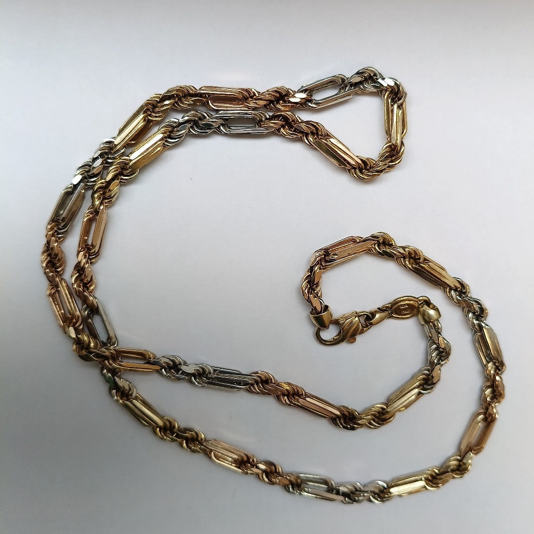 CADENA ORO COMBINADO 10 K 46.8 GRMS (SEMINUEVO)