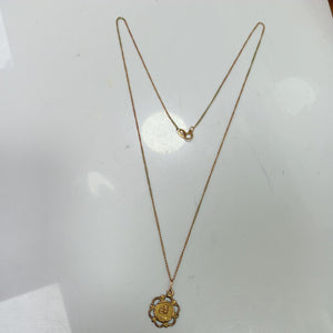 CADENA, MEDALLA RELIGIOSA ORO 10 K 2.2 GRMS (SEMINUEVO)
