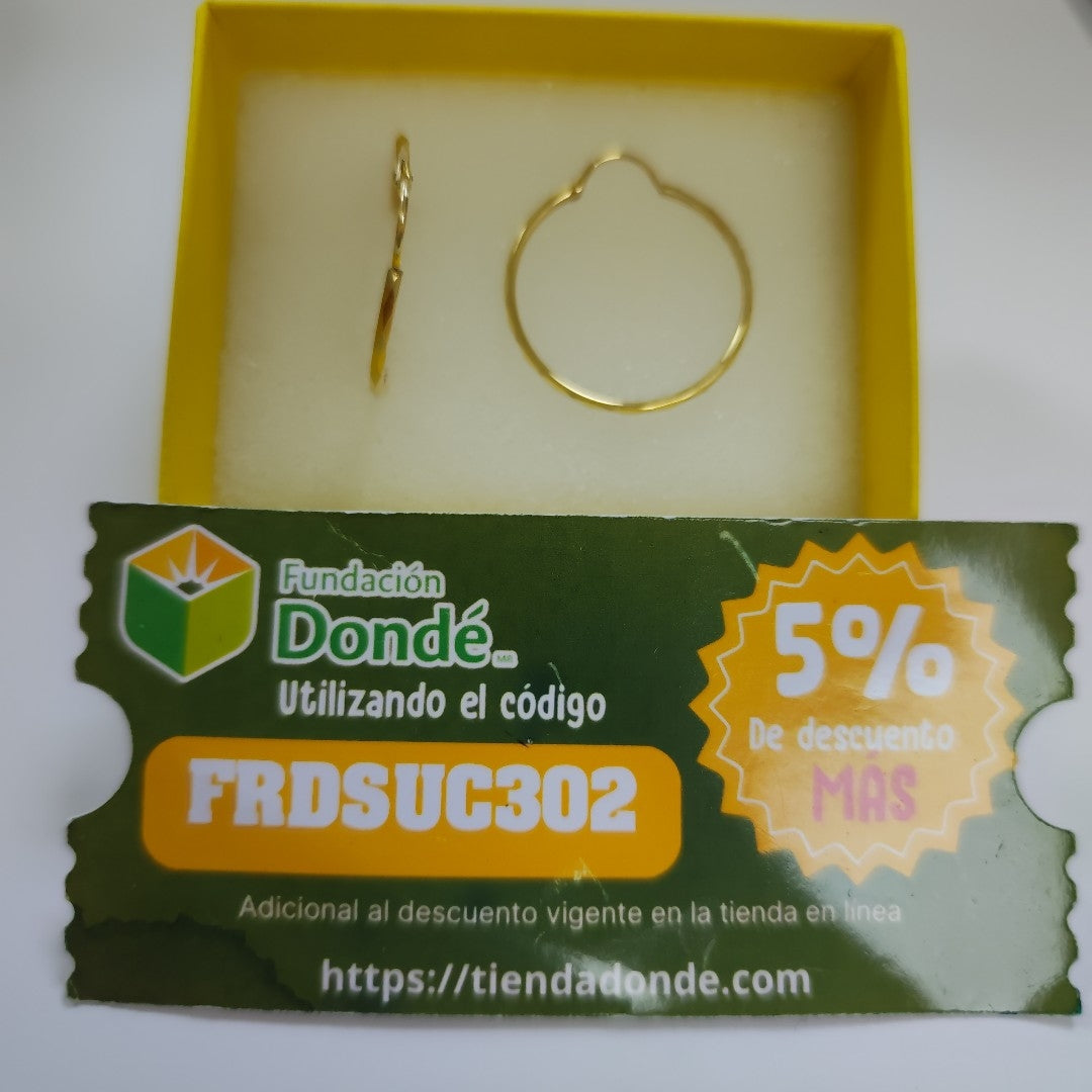 ARRACADAS PAR ORO 10 K 2 GRMS (SEMINUEVO)