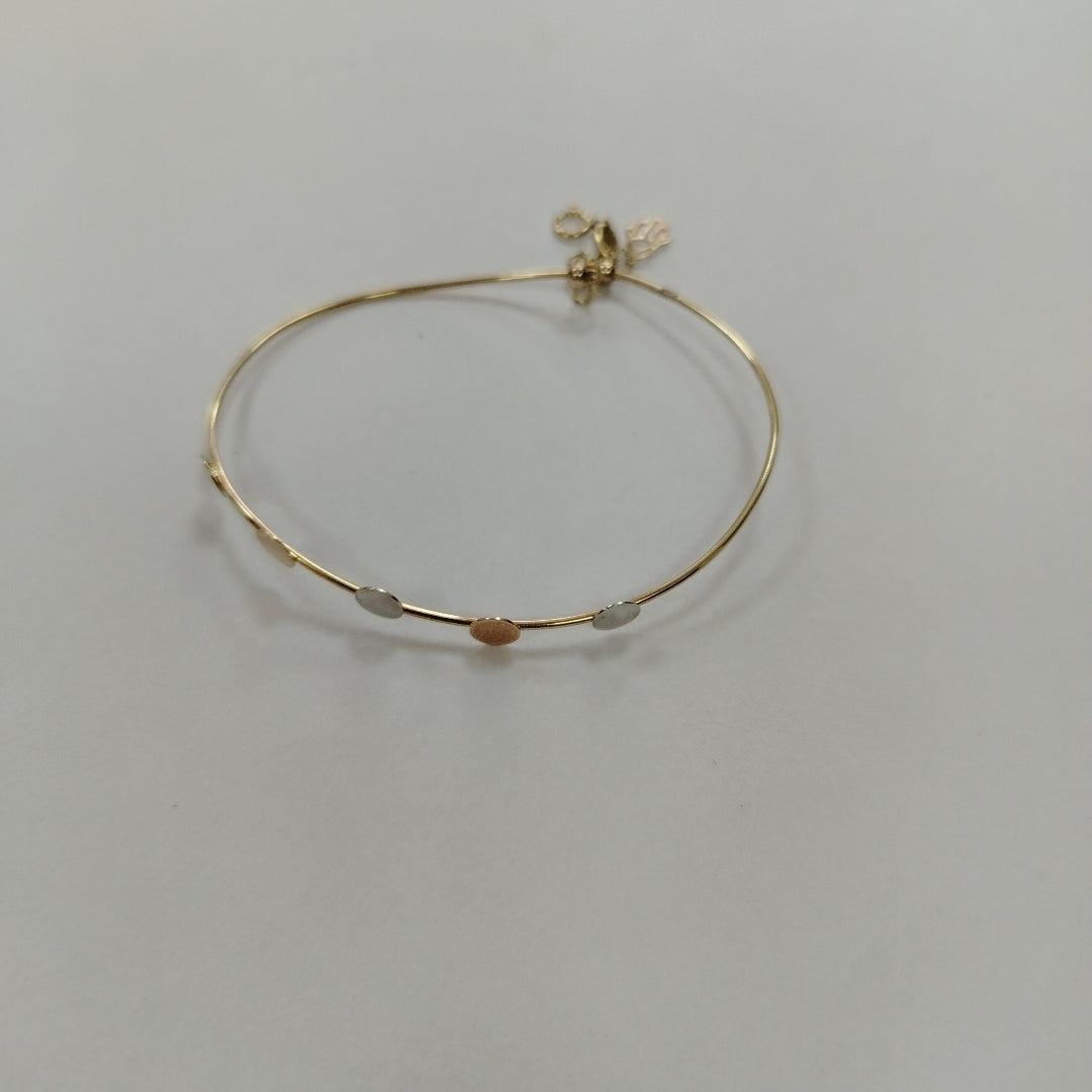 PULSERA RIGIDA ORO, ORO COMBINADO 10 K 2.4 GRMS (SEMINUEVO)