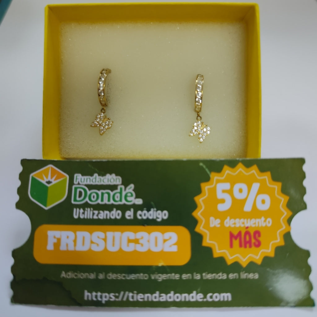 ARRACADAS PAR ORO 14 K 3.2 GRMS (SEMINUEVO)