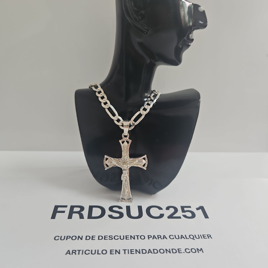CADENA,CRUZ PLATA 26,50 GRMS (SEMINUEVO)