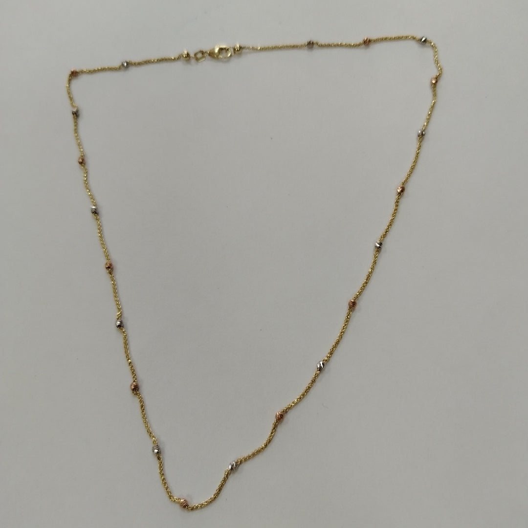 GARGANTILLA ORO, ORO COMBINADO 10 K 3.1 GRMS (SEMINUEVO)
