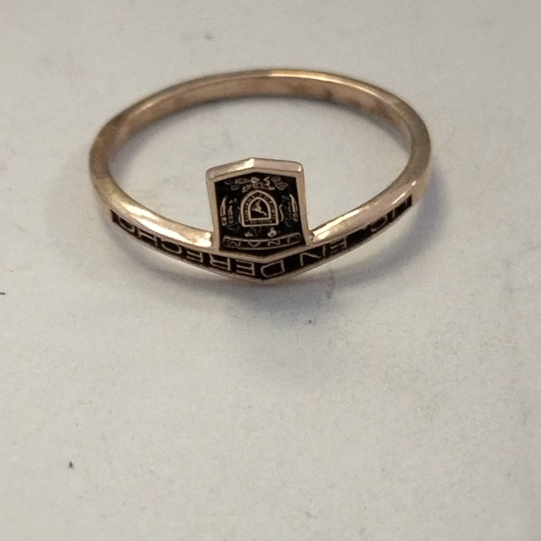 ANILLO DE GRADUACIÓN ORO 10 K 1.4 GRMS (SEMINUEVO)