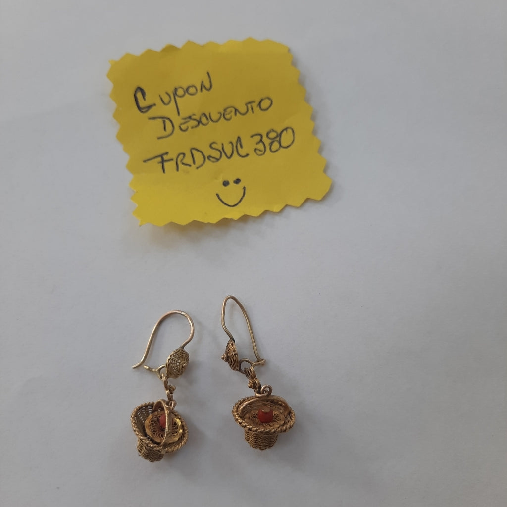 ARETES PAR ORO 8 K 3.3 GRMS (SEMINUEVO)