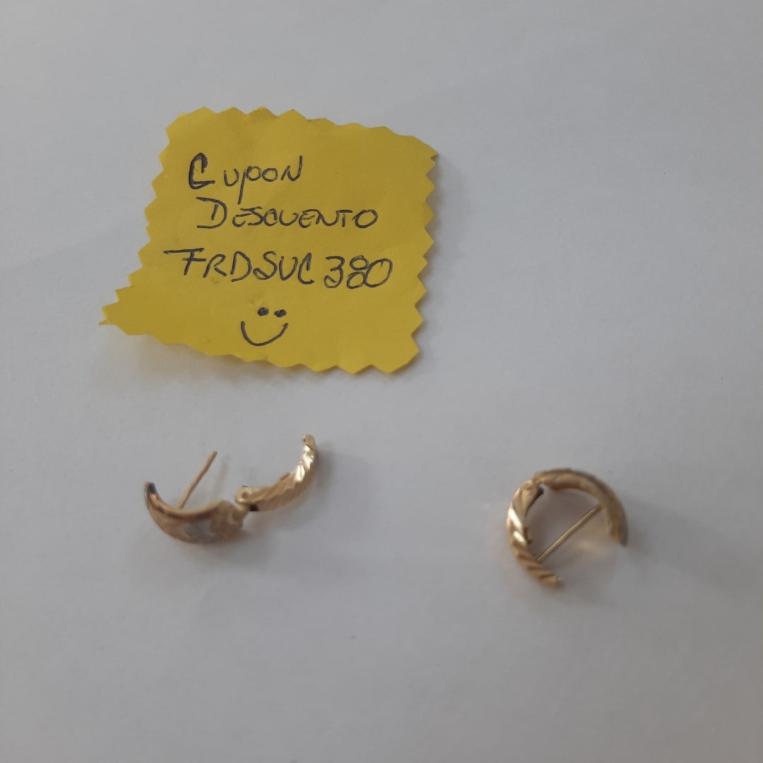 ARRACADAS PAR ORO 14 K 2.6 GRMS (SEMINUEVO)