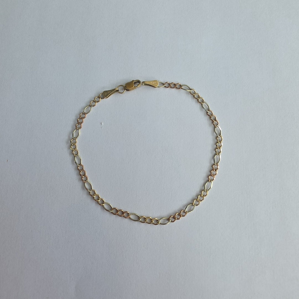 PULSERA ORO COMBINADO 10 K 2.1 GRMS (SEMINUEVO)