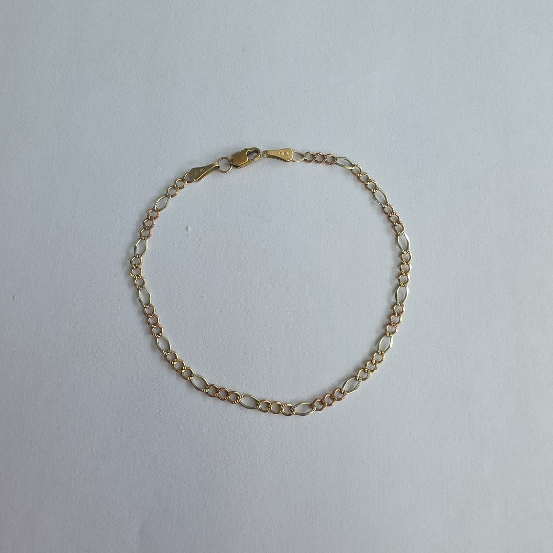 PULSERA ORO COMBINADO 10 K 2.1 GRMS (SEMINUEVO)