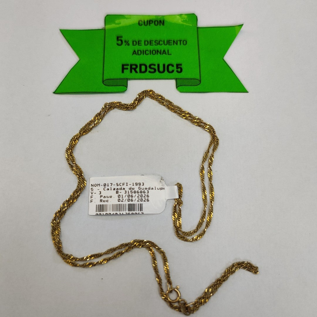 CADENA ORO 10 K 3.1 GRMS (SEMINUEVO)